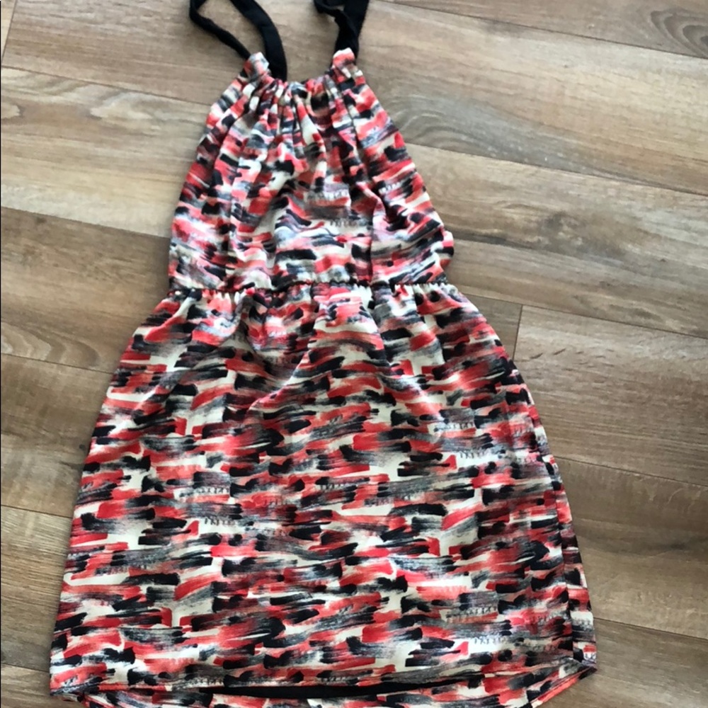 Red, black, and white cute dress